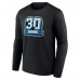 Футболка с длинным рукавом Carolina Panthers Black 30th Anniversary