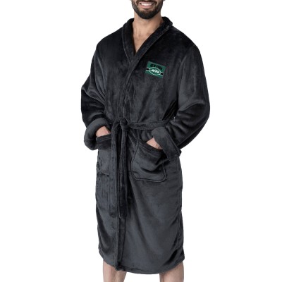New York Jets The Northwest Group Black Bathrobe