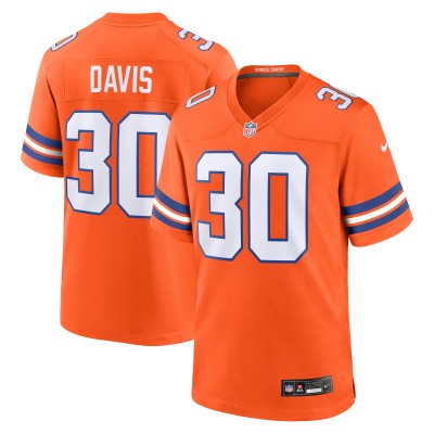 Игровая джерси Denver Broncos Terrell Davis Nike Orange Retired Player Alternate Game