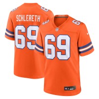 Игровая джерси Denver Broncos Mark Schlereth Nike Orange Retired Player Alternate Game
