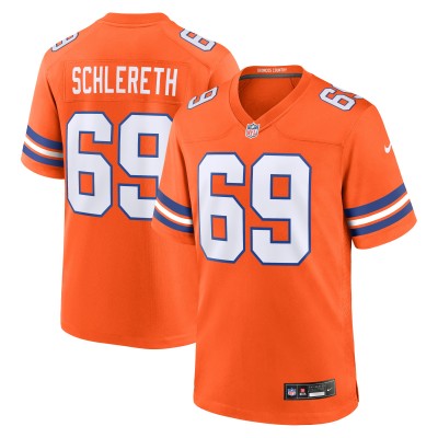 Игровая джерси Denver Broncos Mark Schlereth Nike Orange Retired Player Alternate Game