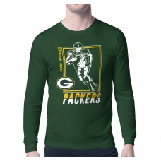 Футболка с длинным рукавом Green Bay Packers Starter Olive Player Grid Graphic