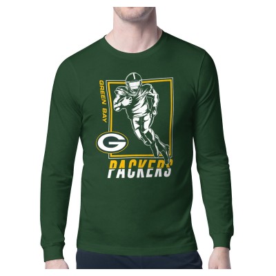 Футболка с длинным рукавом Green Bay Packers Starter Olive Player Grid Graphic