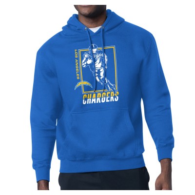 Los Angeles Chargers Starter Powder Blue Player Grid Pullover Hoodie