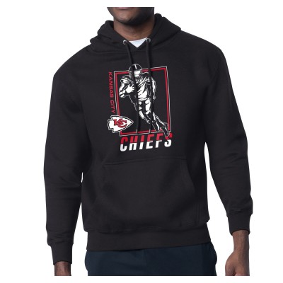 Kansas City Chiefs Starter Black Player Grid Pullover Hoodie