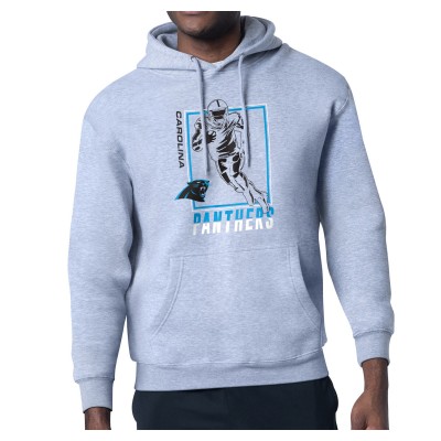 Толстовка Carolina Panthers Starter Heather Gray Player Grid