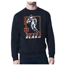 Свитшот Chicago Bears Starter Navy Grid Pullover Свитшот Chicago Bears Starter Navy Grid Pullover