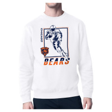 Свитшот Chicago Bears Starter White Grid Pullover Свитшот Chicago Bears Starter White Grid Pullover