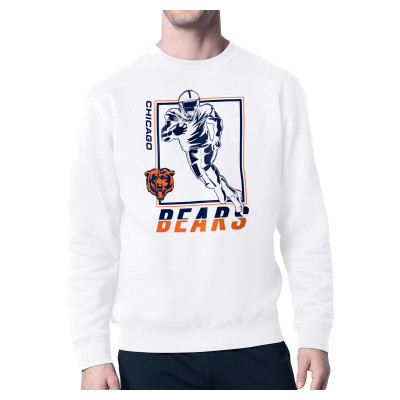 Свитшот Chicago Bears Starter White Grid Pullover