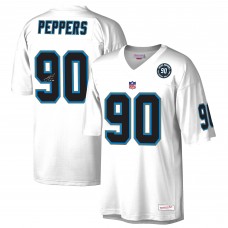 Carolina Panthers Julius Peppers Mitchell & Ness White 2024 Hall of Fame Fashion Jersey