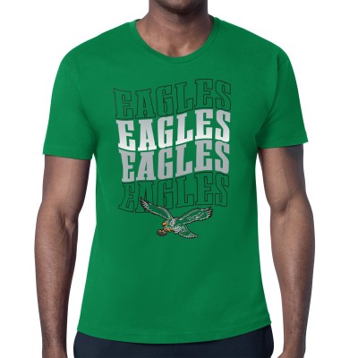 Футболка Philadelphia Eagles Starter Stacked Retro Logo - Kelly Green