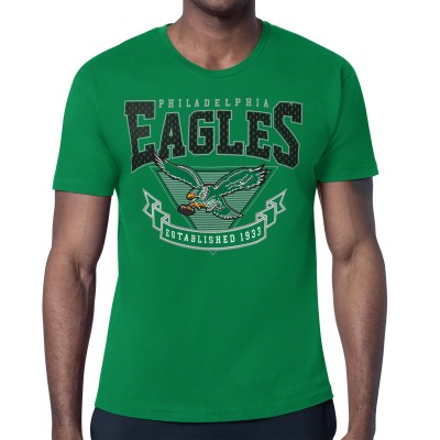 Футболка Philadelphia Eagles Starter ‘80s Inspired Retro Logo - Kelly Green