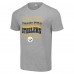 Pittsburgh Steelers Starter Heather Gray Four Team Name Logo T-Shirt
