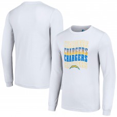 Los Angeles Chargers Starter White Team Name Graphic Long Sleeve T-Shirt
