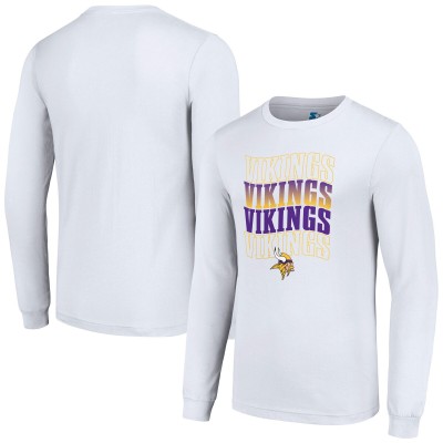 Футболка с длинным рукавом Minnesota Vikings Starter Team Name Graphic - White