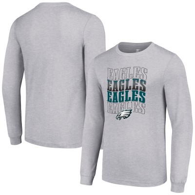 Футболка с длинным рукавом Philadelphia Eagles Starter Team Name Graphic - Heather Gray