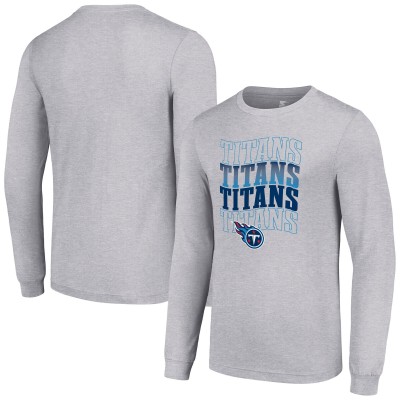 Футболка с длинным рукавом Tennessee Titans Starter Team Name Graphic - Heather Gray