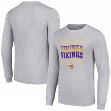 Футболка с длинным рукавом Minnesota Vikings Starter Team Name Graphic - Heather Gray