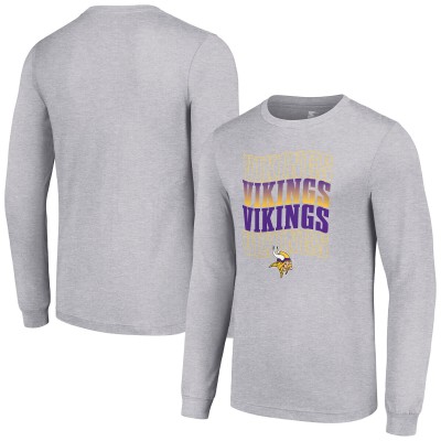 Футболка с длинным рукавом Minnesota Vikings Starter Team Name Graphic - Heather Gray