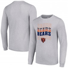 Футболка с длинным рукавом Chicago Bears Starter Heather Gray Team Name Graphic