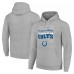 Indianapolis Colts Starter Heather Gray Four Team Name Logo Fleece Pullover Hoodie