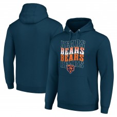 Толстовка Chicago Bears Starter Navy Four Team Name Logo Fleece