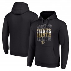 Толстовка New Orleans Saints Starter Black Four Team Name Logo Fleece