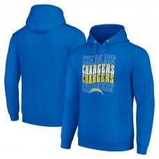 Los Angeles Chargers Starter Royal Four Team Name Logo Fleece Pullover Hoodie