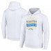 Los Angeles Chargers Starter White Four Team Name Logo Fleece Pullover Hoodie