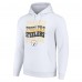 Pittsburgh Steelers Starter White Four Team Name Logo Fleece Pullover Hoodie