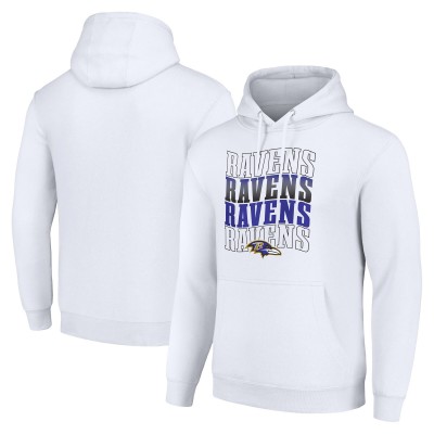 Толстовка на флисе Baltimore Ravens Starter Four Team Name Logo Fleece - White