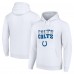 Indianapolis Colts Starter White Four Team Name Logo Fleece Pullover Hoodie