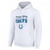 Indianapolis Colts Starter White Four Team Name Logo Fleece Pullover Hoodie