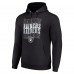 Las Vegas Raiders Starter Black Four Team Name Logo Fleece Pullover Hoodie