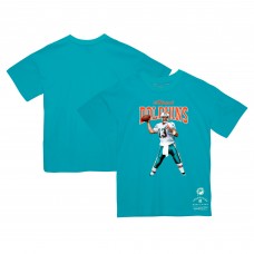 Miami Dolphins Dan Marino Mitchell & Ness Aqua Sideline Retired Player T-Shirt
