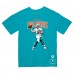 Miami Dolphins Dan Marino Mitchell & Ness Aqua Sideline Retired Player T-Shirt