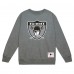 Las Vegas Raiders Mitchell & Ness Heather Gray Basic Fleece Pullover Sweatshirt