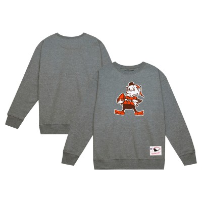 Кофта Cleveland Browns Mitchell & Ness Heather Gray Basic Fleece