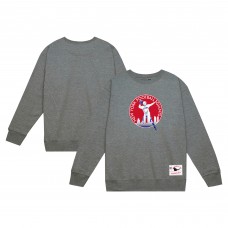 New York Giants Mitchell & Ness Heather Gray Basic Fleece Pullover Sweatshirt