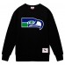 Seattle Seahawks Mitchell & Ness Black Basic Fleece Pullover Sweatshirt