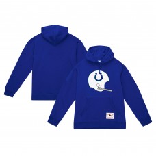 Indianapolis Colts Mitchell & Ness Royal Helmet Logo Vintage Pullover Hoodie