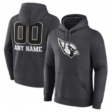 Arizona Cardinals Charcoal Personalized Name & Number Monochrome Pullover Hoodie