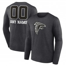 Футболка с длинным рукавом Atlanta Falcons Charcoal Personalized Name & Number Monochrome Футболка с длинным рукавом Atlanta Falcons Charcoal Personalized Name & Number Monochrome