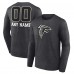 Футболка с длинным рукавом Atlanta Falcons Charcoal Personalized Name & Number Monochrome