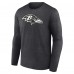 Футболка с длинным рукавом Baltimore Ravens Charcoal Personalized Name & Number Monochrome