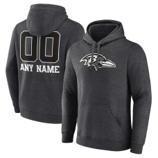 Именная толстовка Baltimore Ravens Charcoal Name & Number Monochrome Именная толстовка Baltimore Ravens Charcoal Name & Number Monochrome