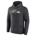 Именная толстовка Baltimore Ravens Charcoal Name & Number Monochrome