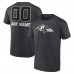 Футболка Baltimore Ravens Charcoal Personalized Name & Number Monochrome Футболка Baltimore Ravens Charcoal Personalized Name & Number Monochrome