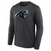 Футболка с длинным рукавом Carolina Panthers Charcoal Personalized Name & Number Monochrome