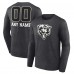 Футболка с длинным рукавом Chicago Bears Charcoal Personalized Name & Number Monochrome Футболка с длинным рукавом Chicago Bears Charcoal Personalized Name & Number Monochrome
